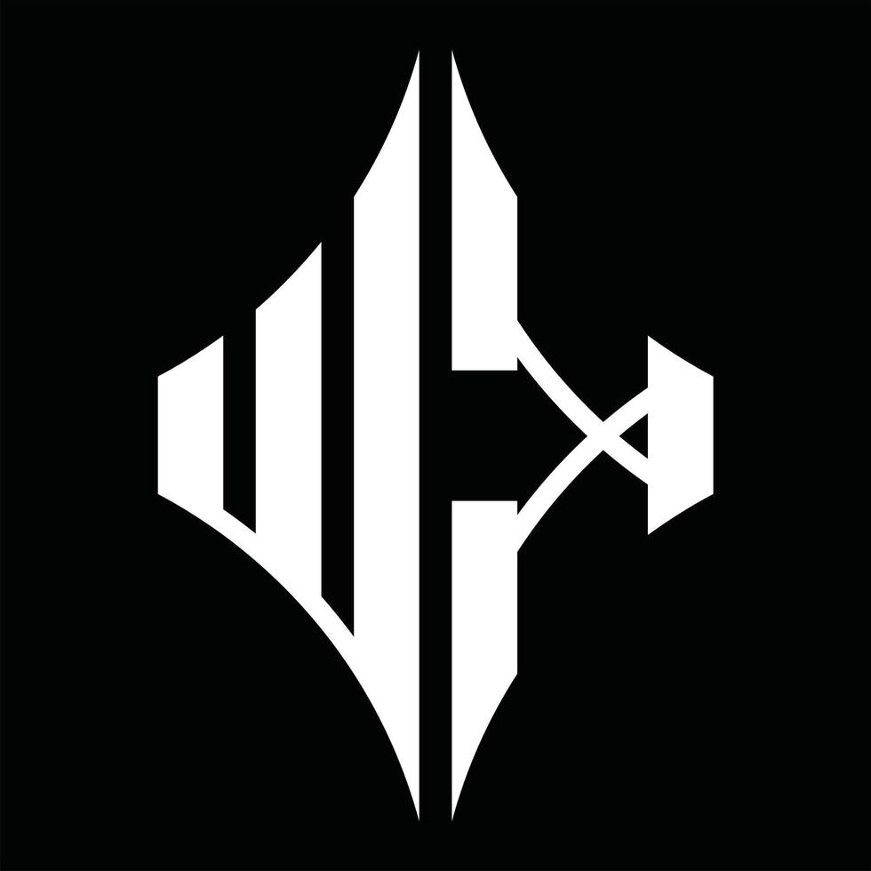 monograma de logotipo wk com modelo de design em forma de diamante vetor