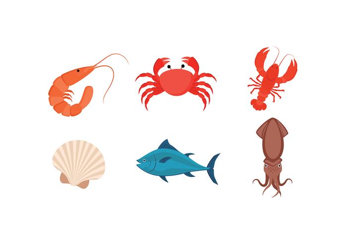 Vector de frutos do mar grátis