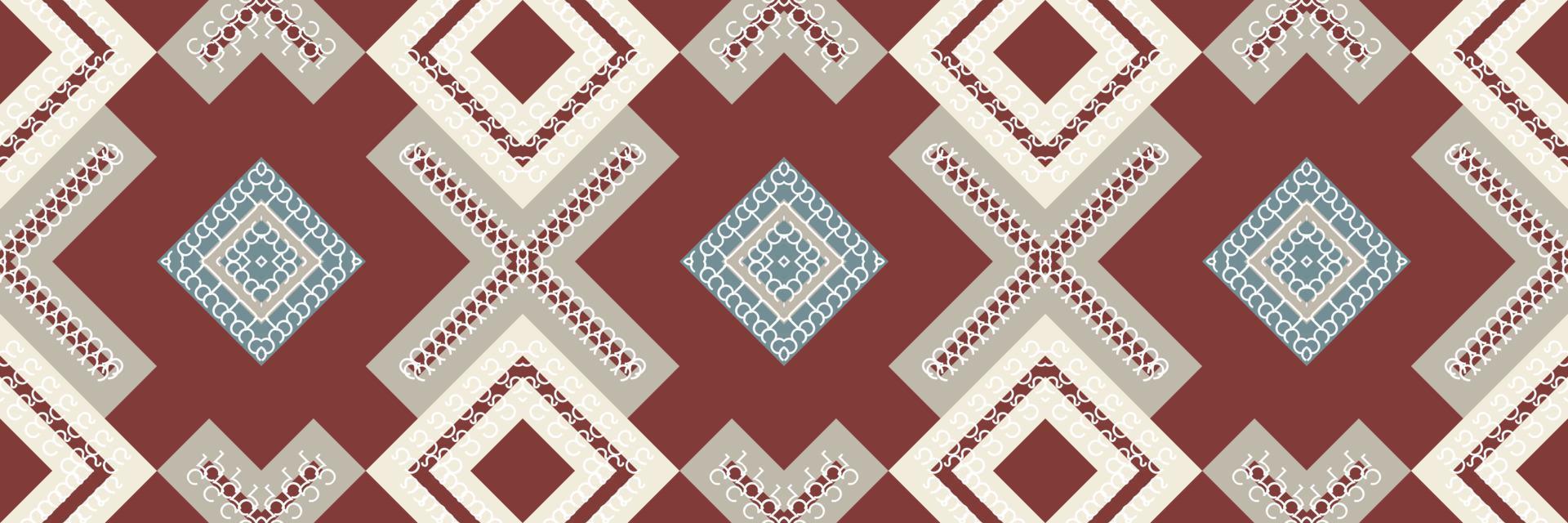 padrão sem costura ikat vetor batik padrão têxtil sem costura design de vetor digital para impressão saree kurti borneo tecido borda escova símbolos amostras elegantes