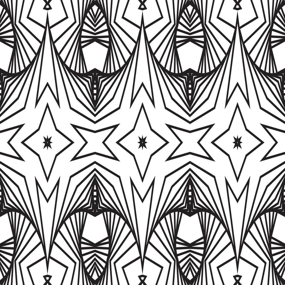 linhas 3d onduladas monocromáticas abstraem padrão sem emenda. textura amassada dinâmica abstrata. padrão 3D. a ilusão do padrão de movimento. vetor