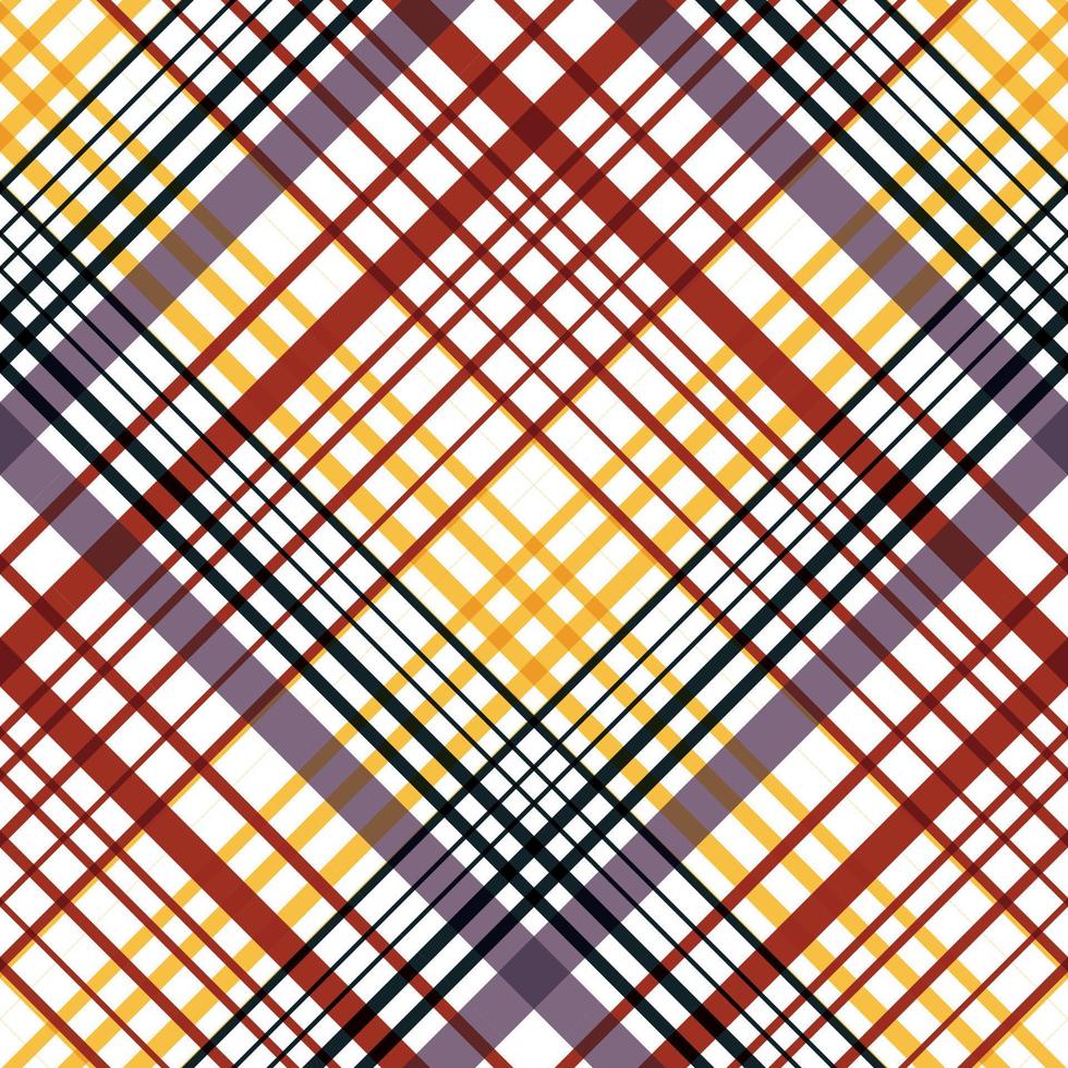 O tecido com padrão xadrez é feito com faixas alternadas de fios coloridos pré-tingidos, tecidos tanto na urdidura quanto na trama em ângulos retos entre si. vetor