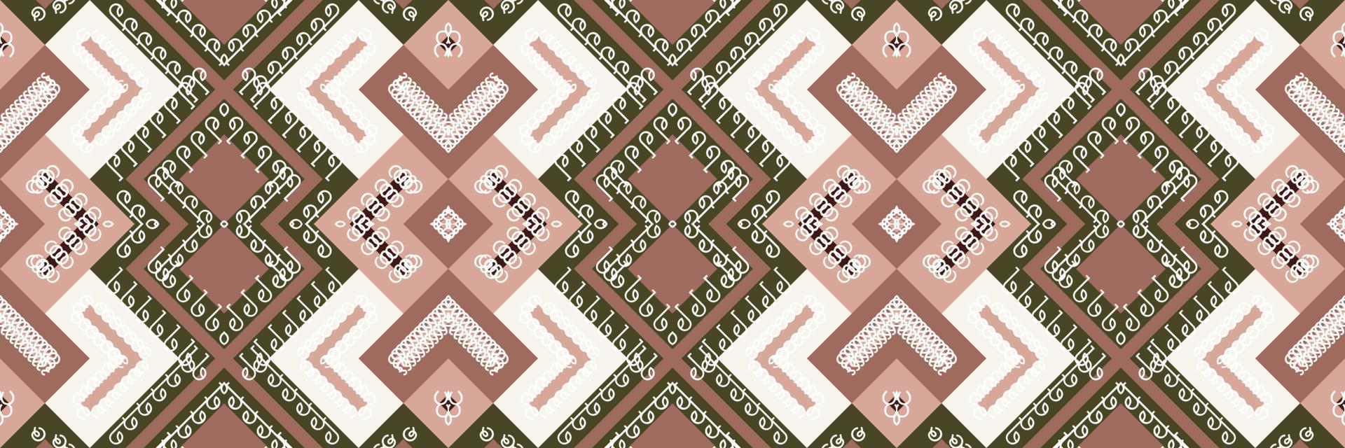 étnico asteca ikat padrão sem costura têxtil ikat damasco padrão sem costura design de vetor digital para impressão tecido saree kurti borneo tecido de pincel asteca símbolos amostras de algodão