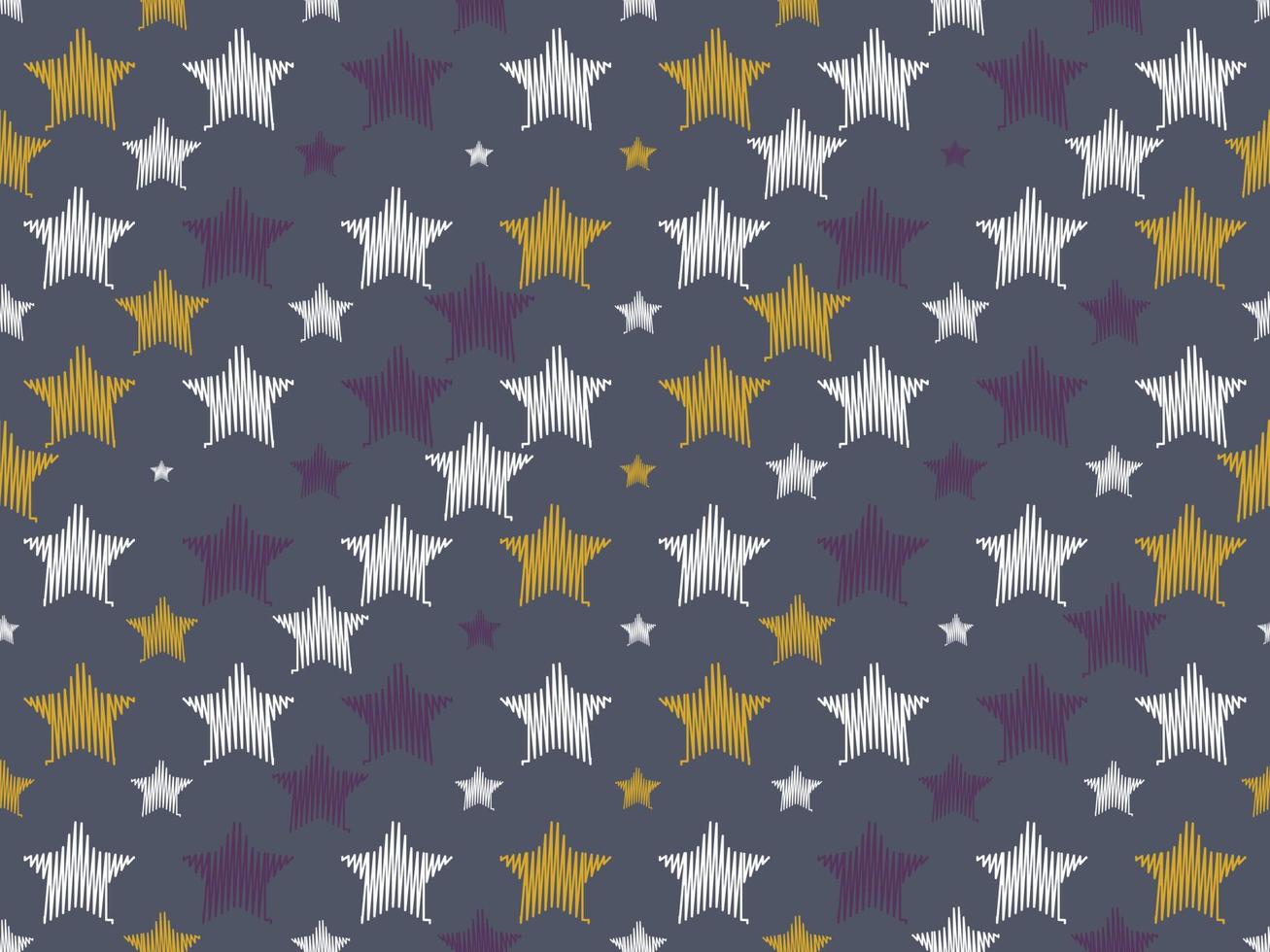 desenho à mão livre padrão de estrela tecidos astecas design de padrão sem costura uzbeque ikat-produto de seda tradicional no uzbequistão e na ásia central, vetor