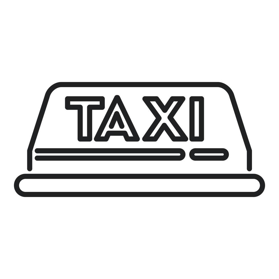 vetor de contorno do ícone de táxi táxi. vôo do aeroporto