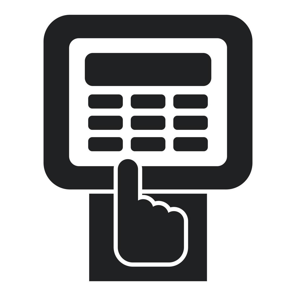 vetor simples do ícone do touchpad. digital móvel