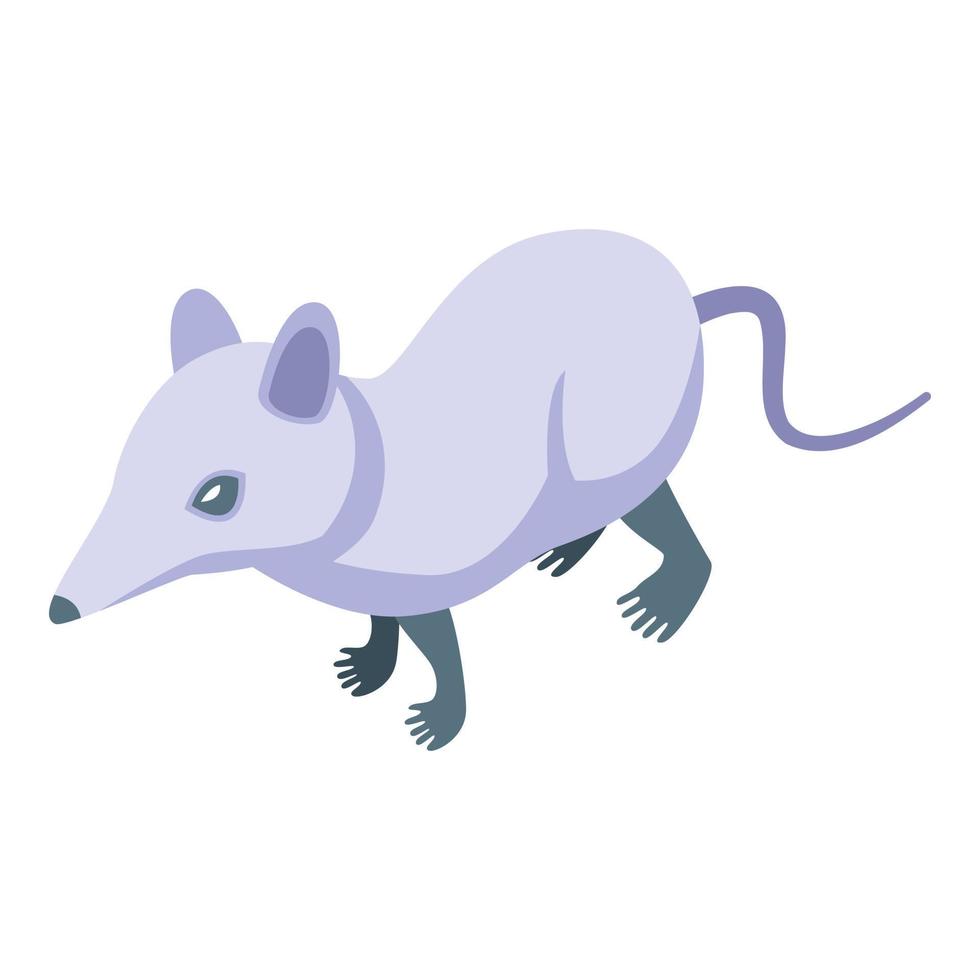 vetor isométrico de ícone de mouse branco. animal africano