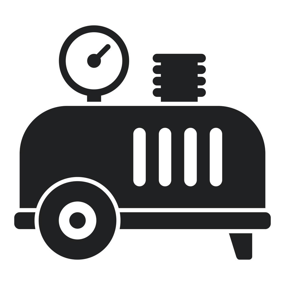 vetor simples do ícone do compressor rotativo. máquina de ar