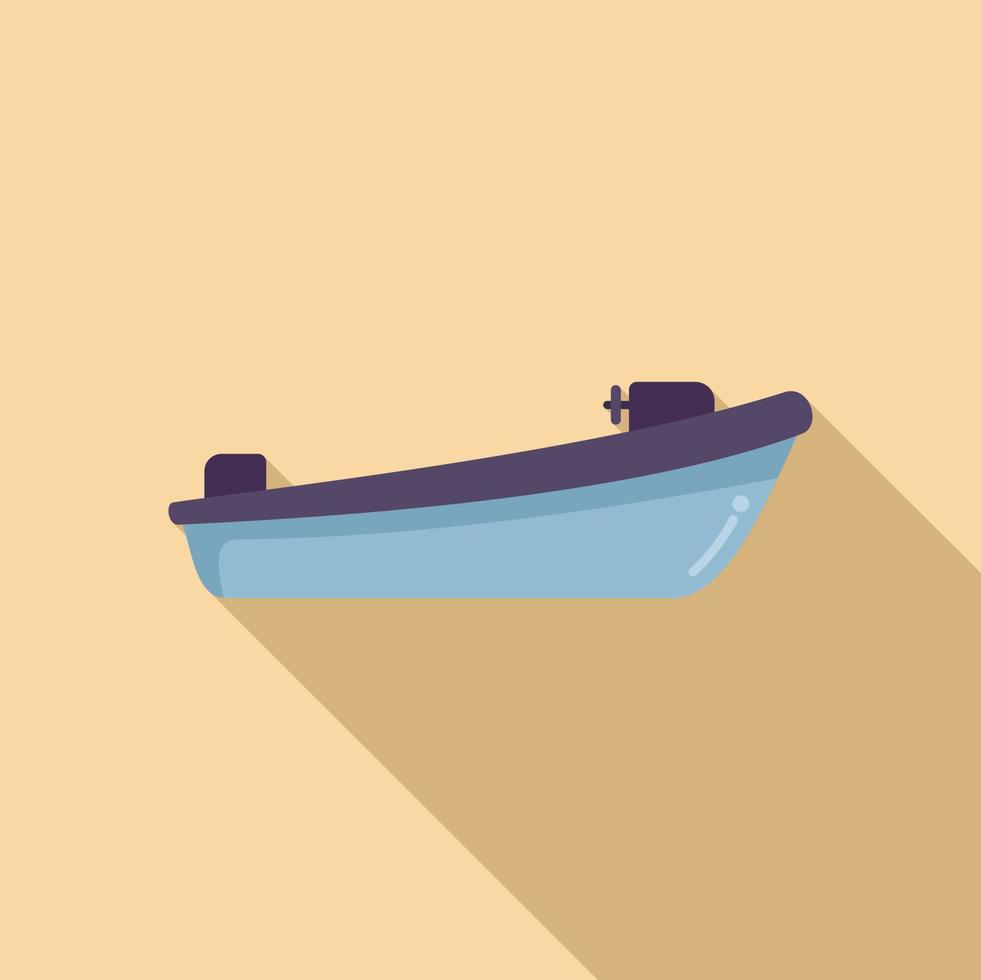 vetor plano de ícone de barco de resgate de madeira. inundação do mar