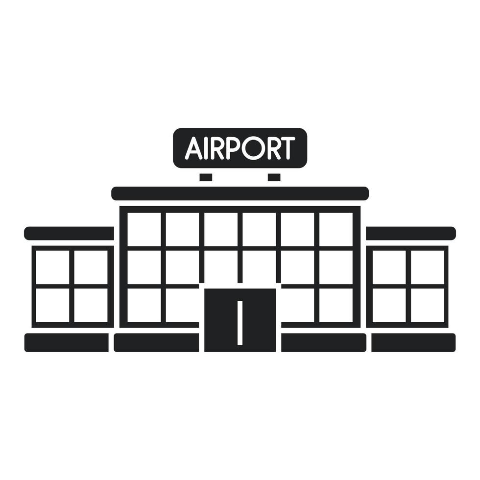 vetor simples do ícone do edifício do aeroporto. viagem aérea