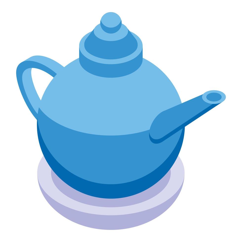 vetor isométrico de ícone de bule de chá. turismo no uzbequistão