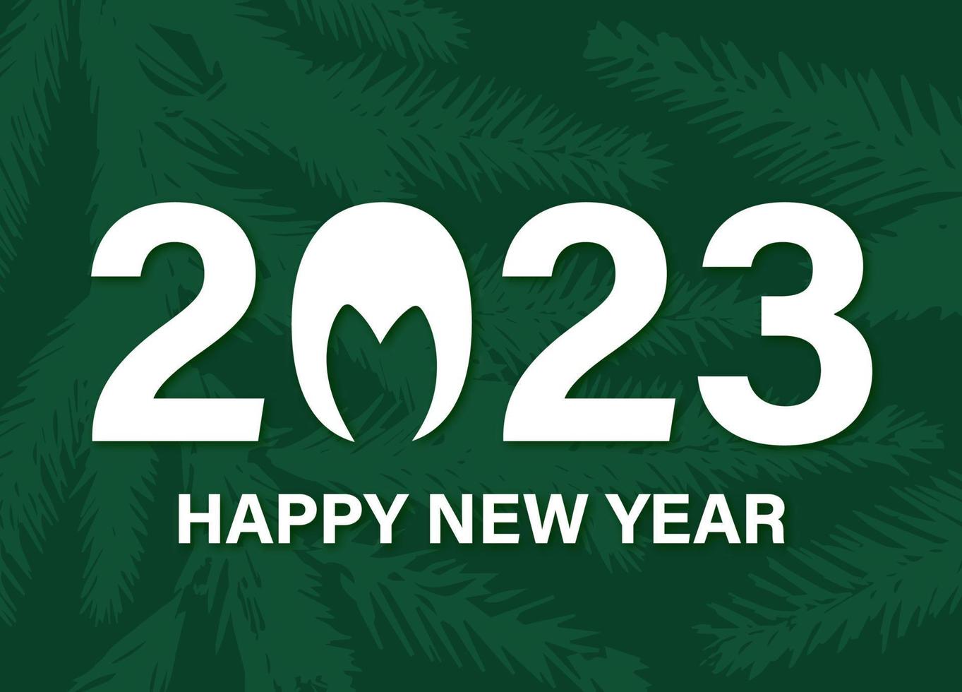 feliz Ano Novo. banner ou cartão para o ano novo de 2023. signo de coelho. projeto de minimalismo. ilustração vetorial. vetor