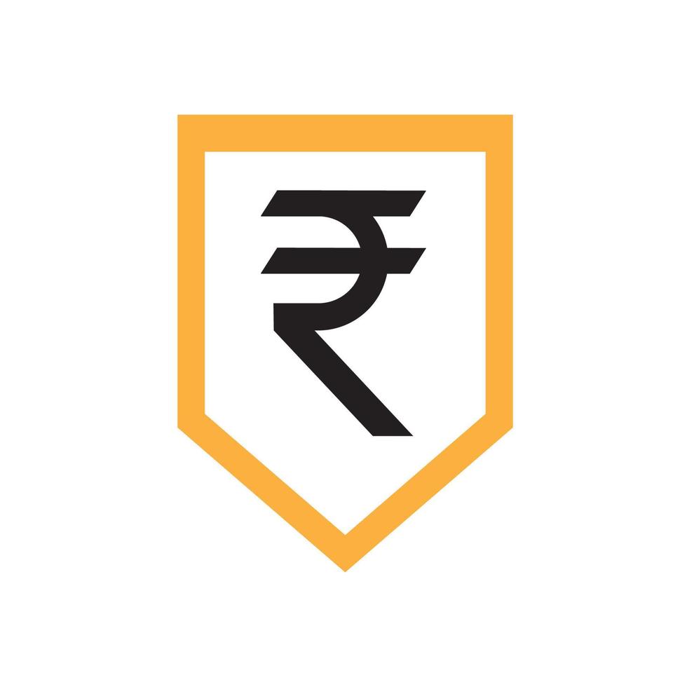 ícone da rupia indiana. vetor de sinal de rupia indiana