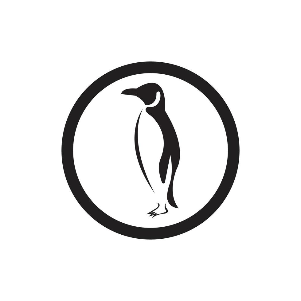 logotipo do animal pinguim vetor