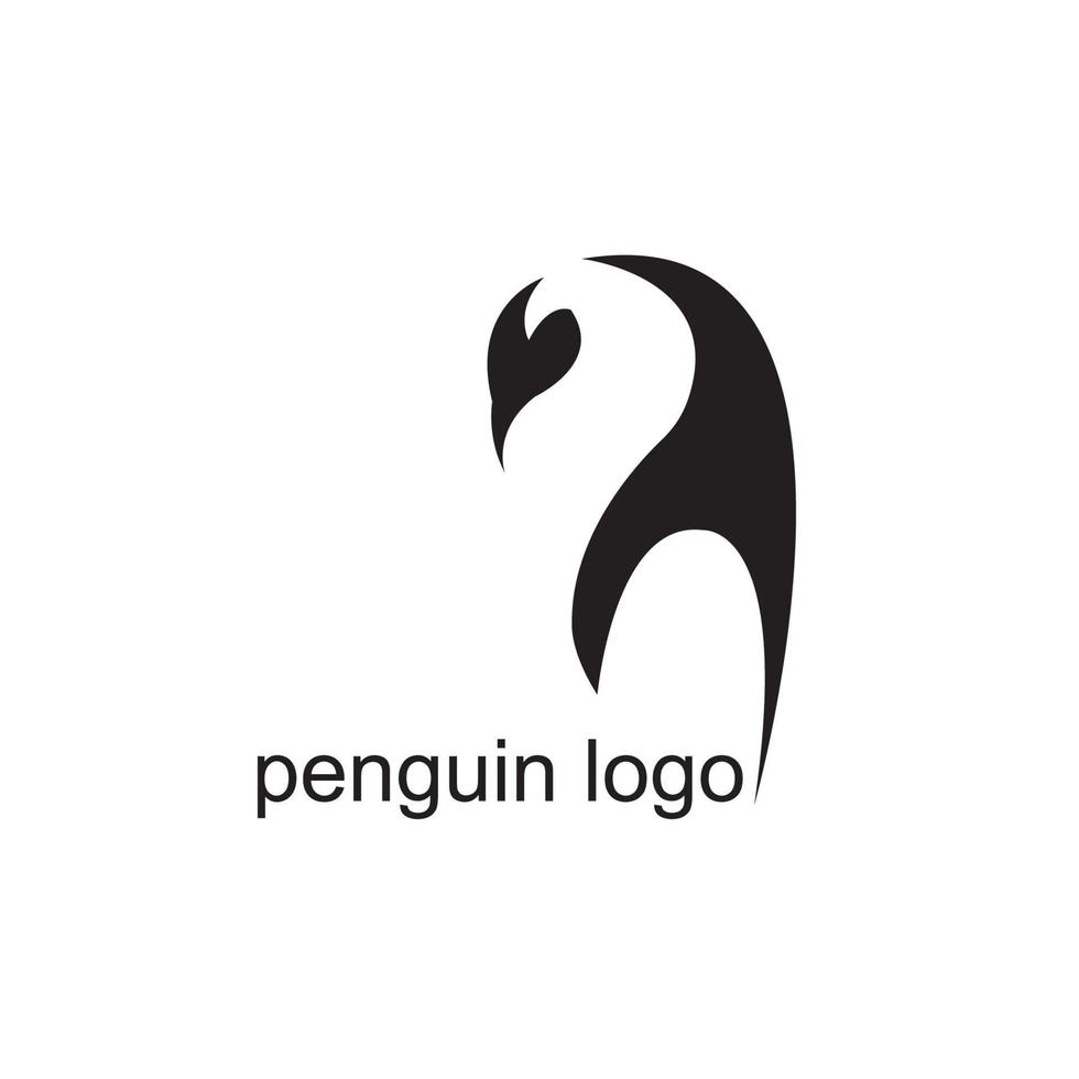 logotipo do animal pinguim vetor