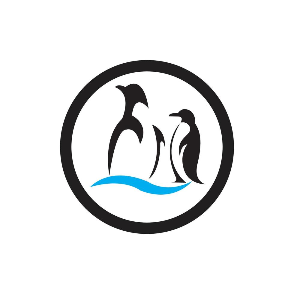 logotipo do animal pinguim vetor