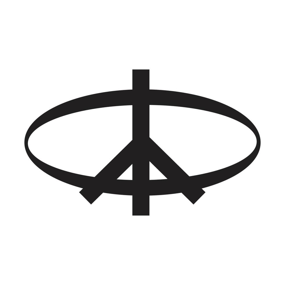 modelo de design de ilustração vetorial de ícone de símbolo de paz vetor