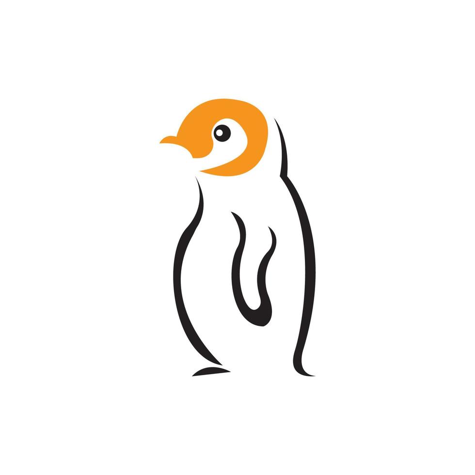 logotipo do animal pinguim vetor