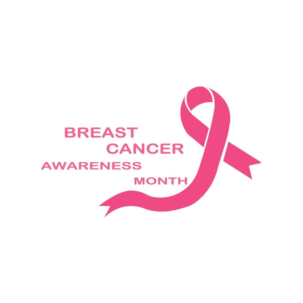 ilustração em vetor fita de conscientização do câncer de mama