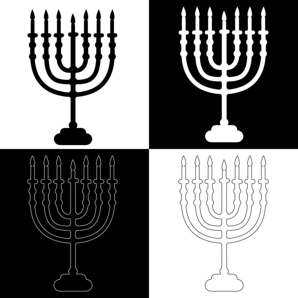 vetor de desenho de velas de hanukkah para sites, impressão e outros