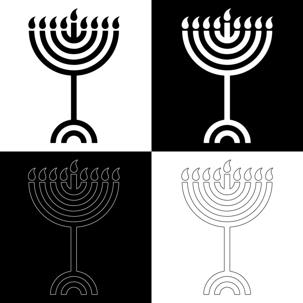 vetor de desenho de velas de hanukkah para sites, impressão e outros