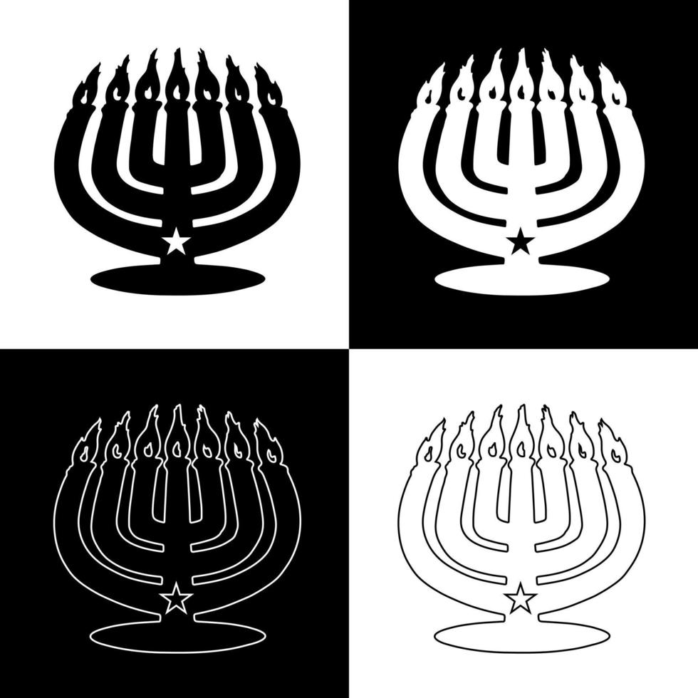 vetor de desenho de velas de hanukkah para sites, impressão e outros