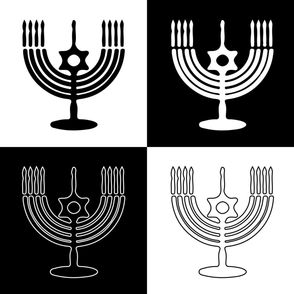 vetor de desenho de velas de hanukkah para sites, impressão e outros