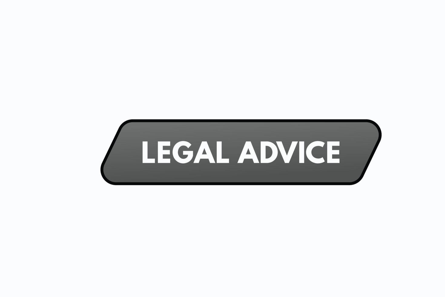 vetores de botão de aconselhamento jurídico. assinar rótulo discurso aconselhamento jurídico