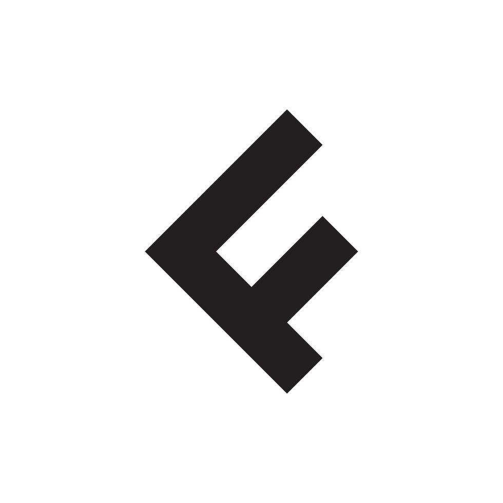 letras abstratas f conceito logotipo vetor isolado no fundo branco.