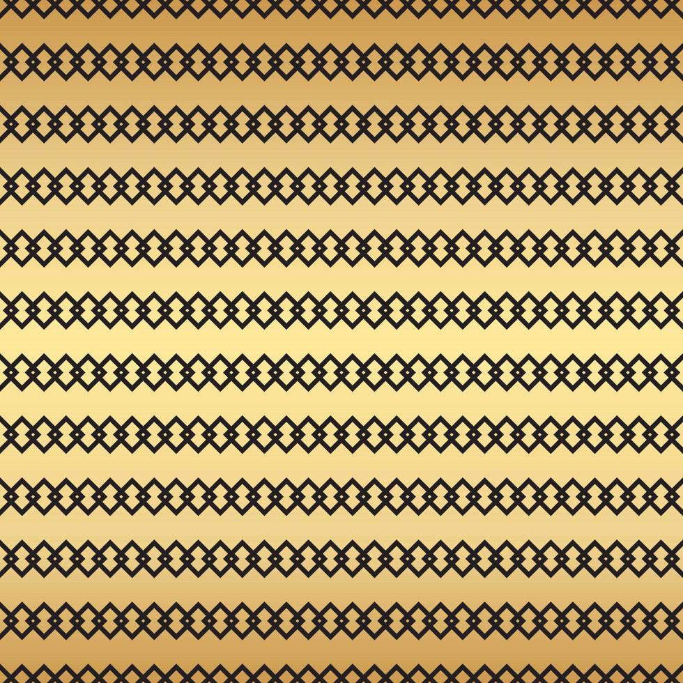 ouro geométrico sem costura padrão de fundo de repetição, ouro e papel de parede preto. vetor