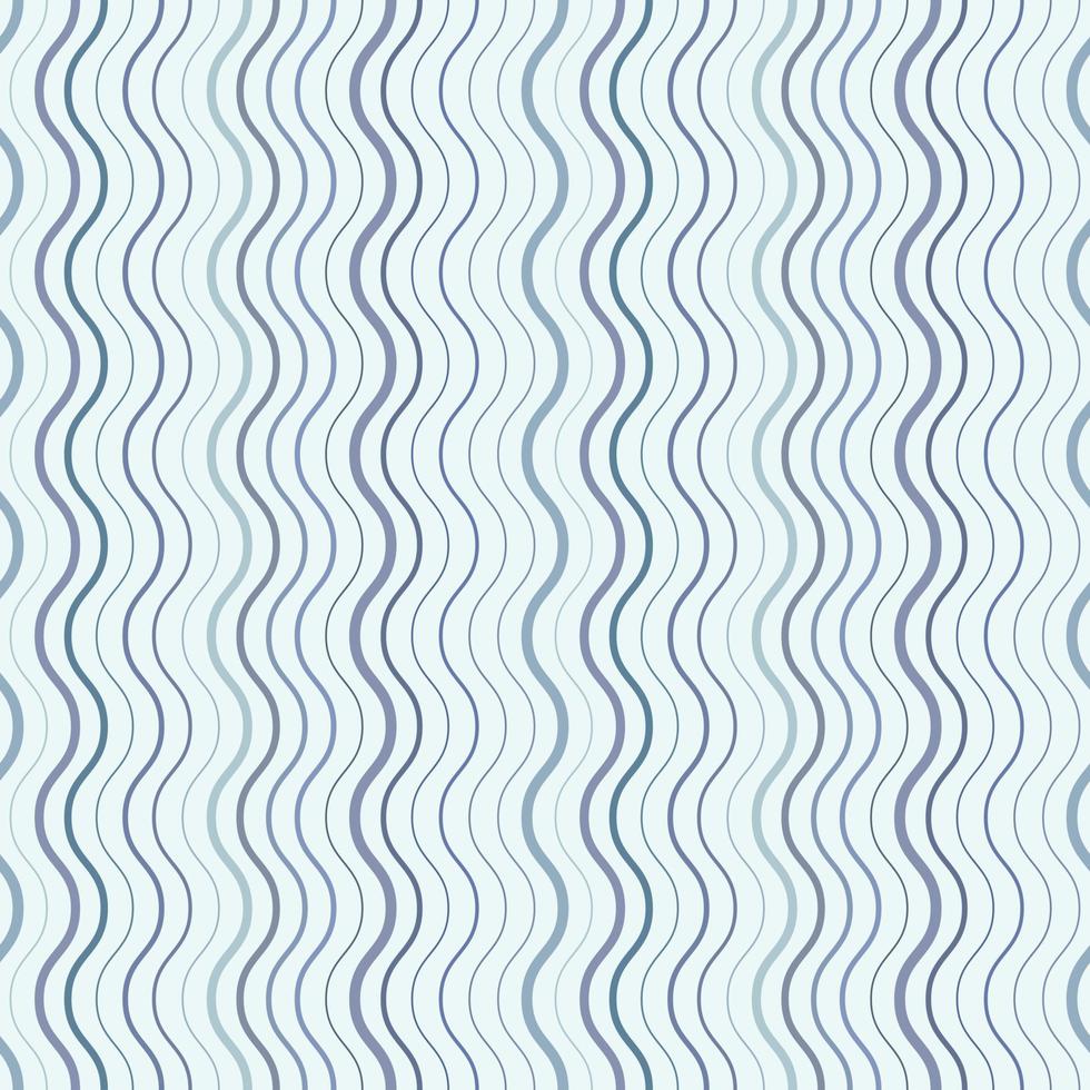 padrão de vetor sem costura azul com linhas onduladas verticais