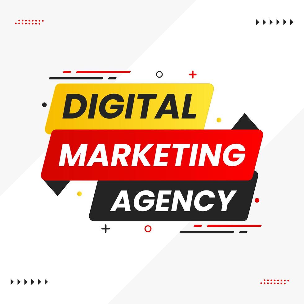 banner de agência de marketing digital para modelo de postagem de mídia social vetor