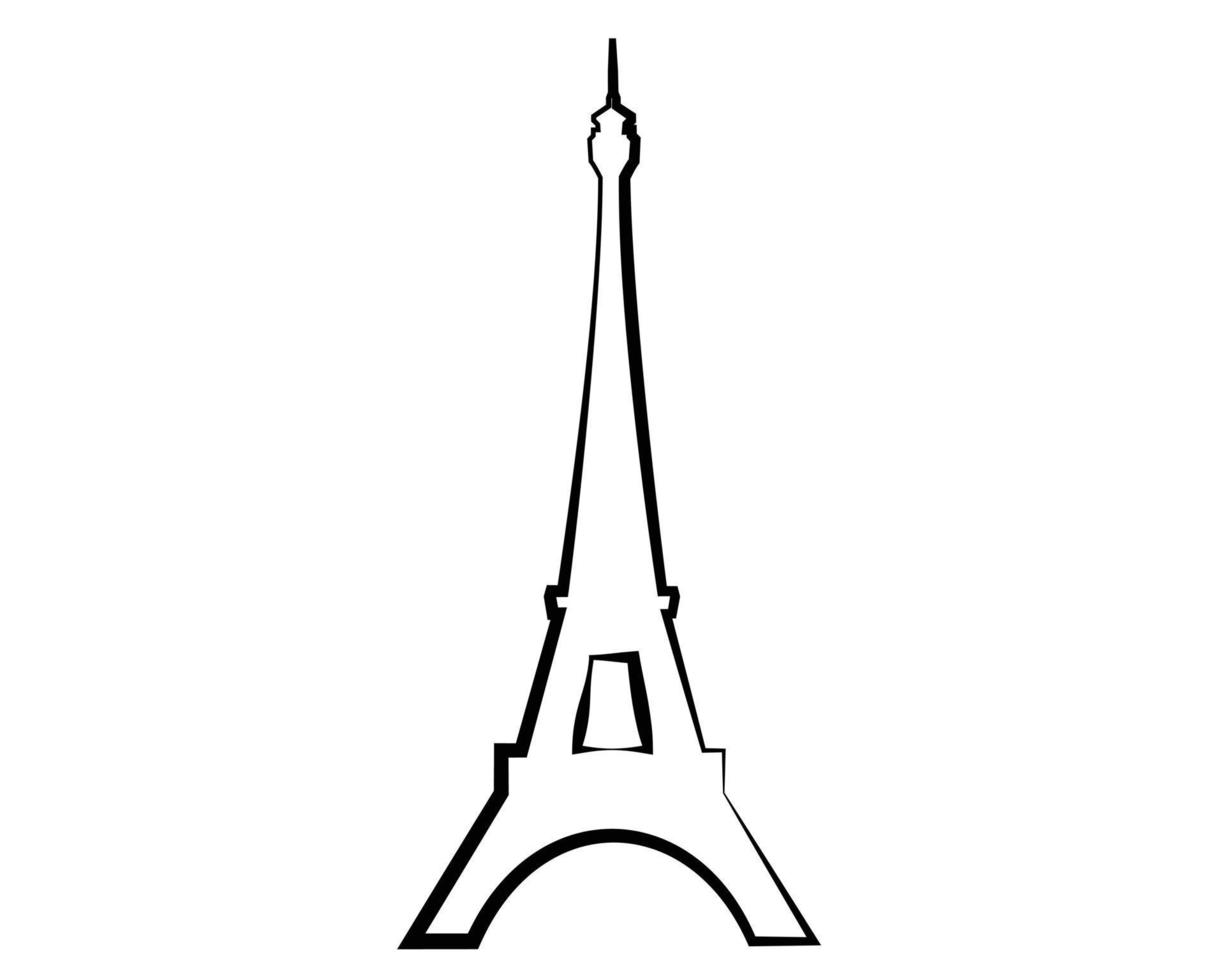 ilustração vetorial da torre eiffel vetor