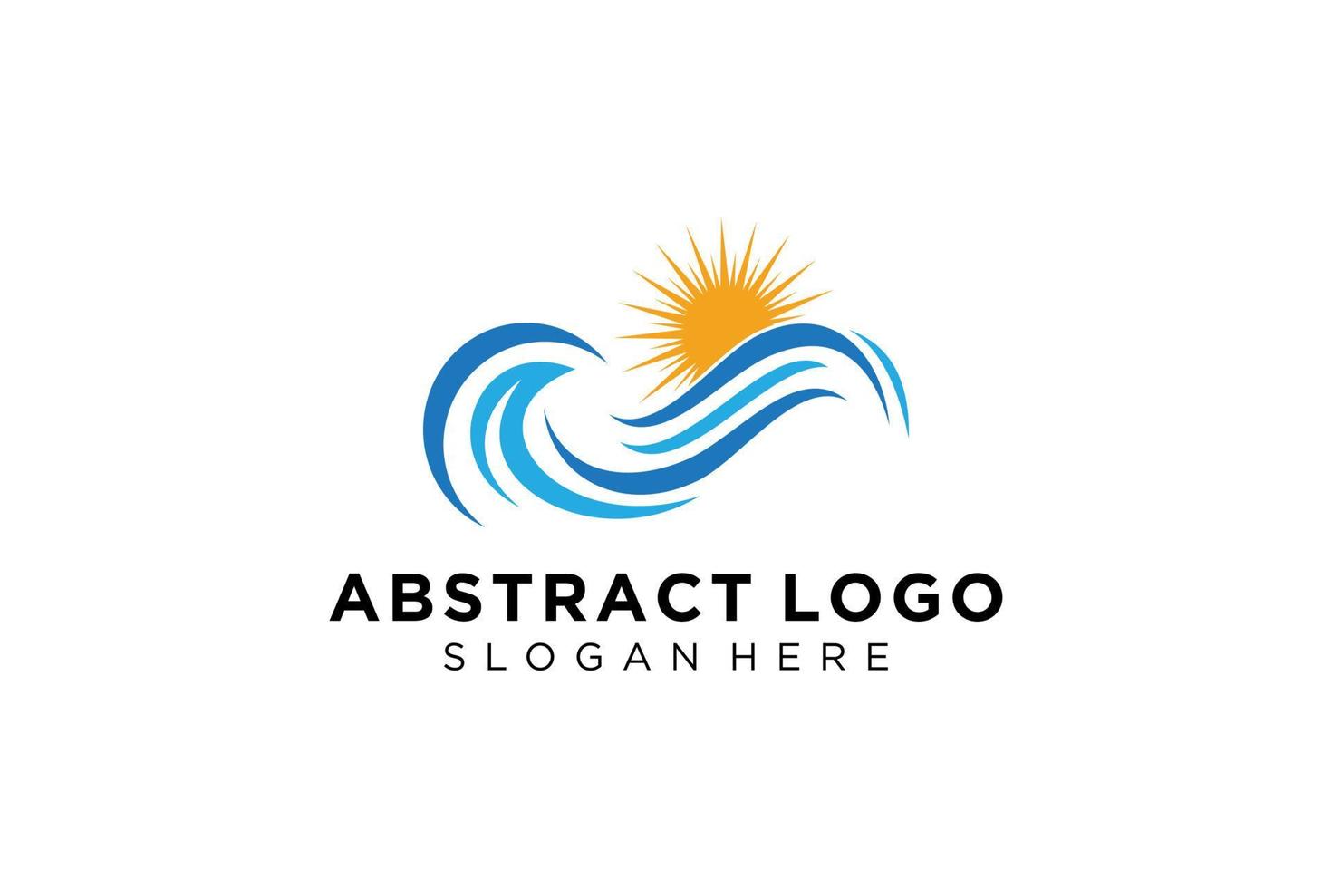 símbolo de logotipo de respingo de onda de água abstrata e design de ícone. vetor