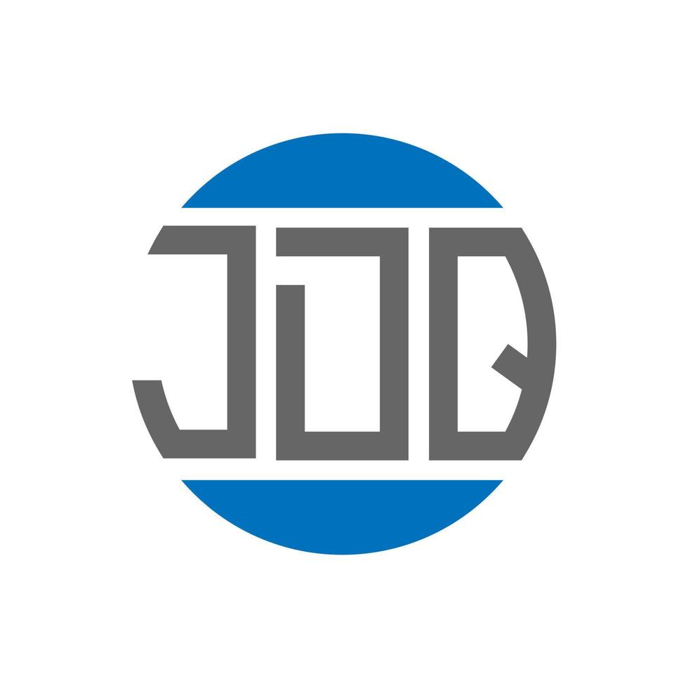 design do logotipo da letra jdq em fundo branco. conceito de logotipo de círculo de iniciais criativas jdq. design de letras jdq. vetor