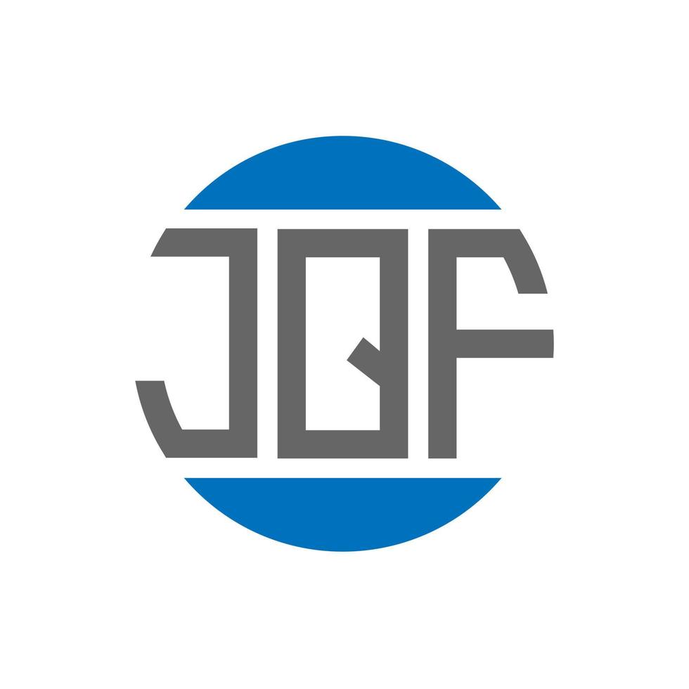 design do logotipo da letra jqf em fundo branco. conceito de logotipo de círculo de iniciais criativas jqf. design de letras jqf. vetor