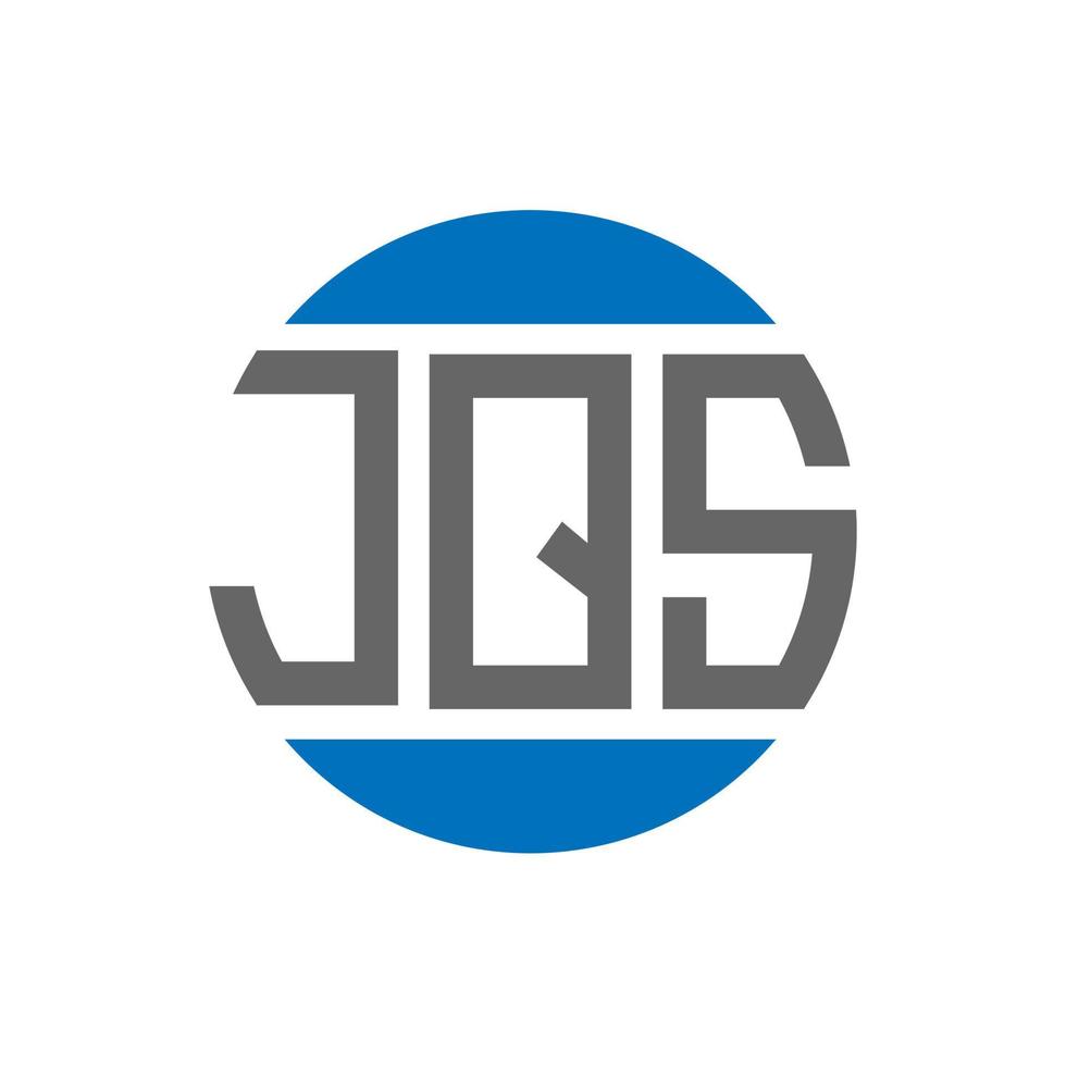 design do logotipo da letra jqs em fundo branco. jqs iniciais criativas circundam o conceito de logotipo. design de letras jqs. vetor
