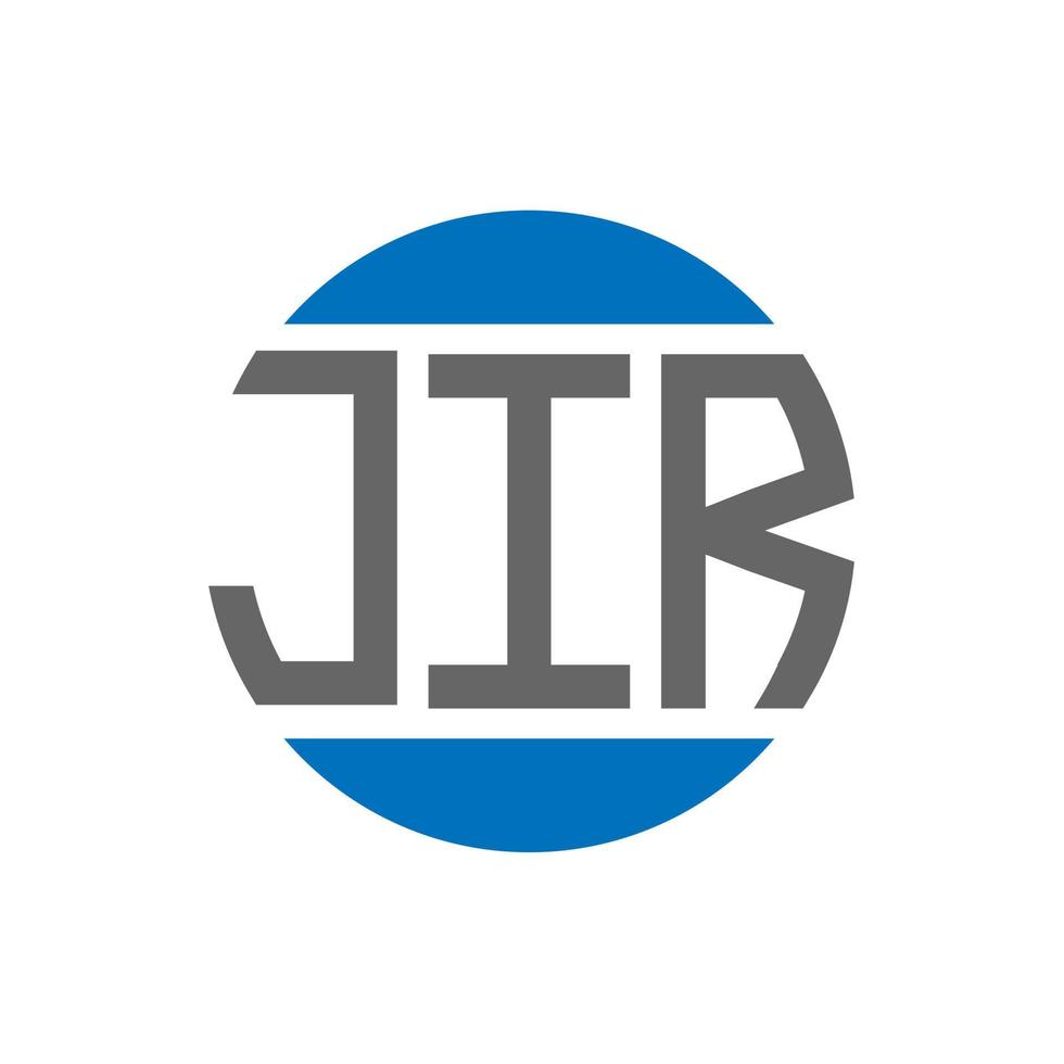 design de logotipo de carta jir em fundo branco. conceito de logotipo de círculo de iniciais criativas jir. design de letras jir. vetor