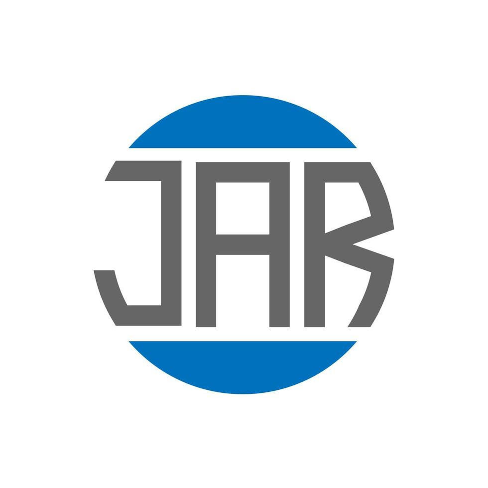 jar design de logotipo de carta em fundo branco. conceito de logotipo de círculo de iniciais criativas jar. projeto de letra de jarra. vetor