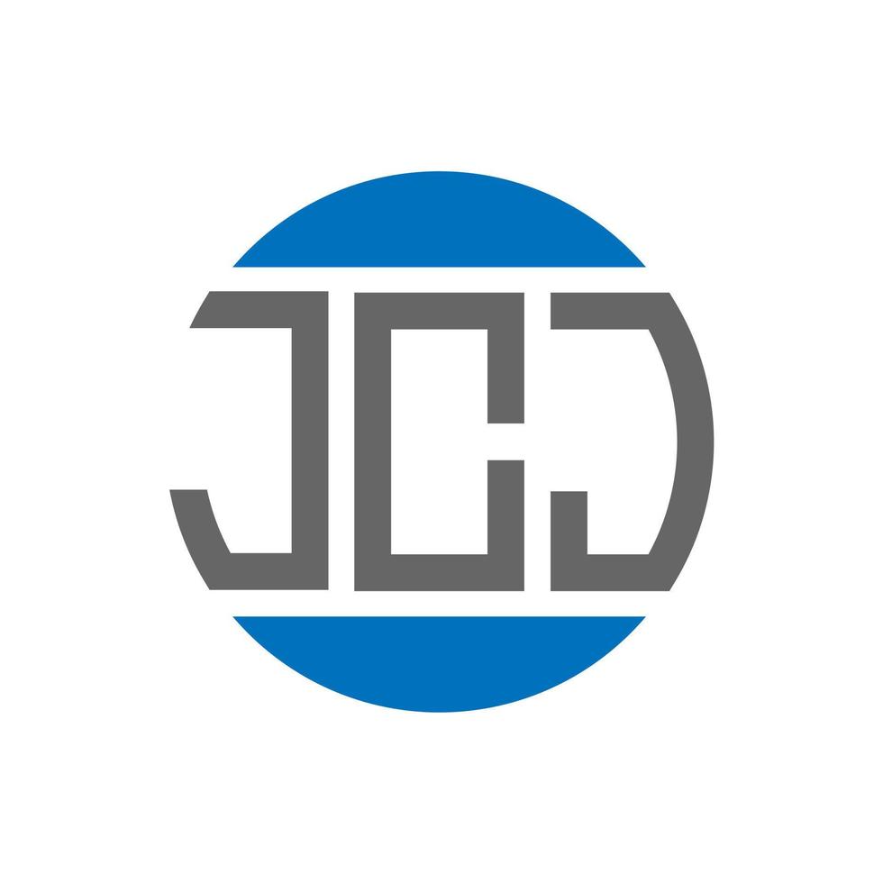 design do logotipo da letra jcj em fundo branco. conceito de logotipo de círculo de iniciais criativas jcj. design de letras jcj. vetor