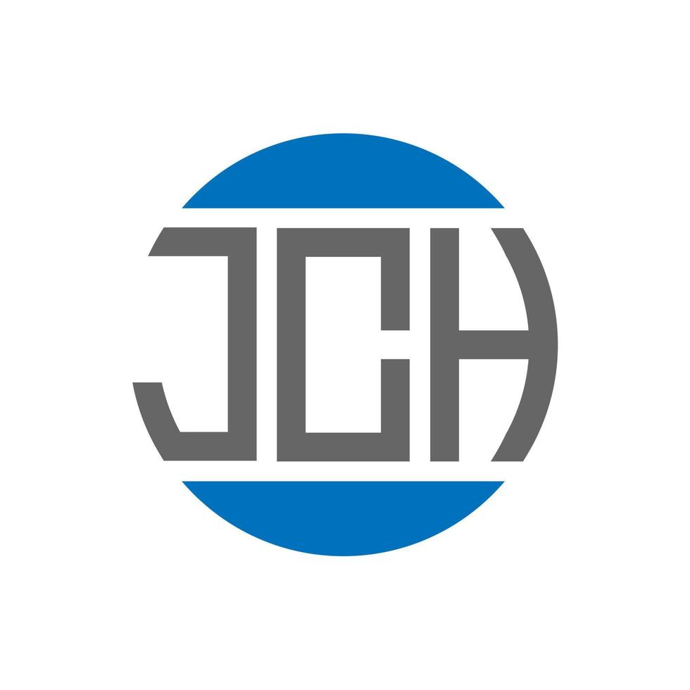 design do logotipo da carta jch em fundo branco. conceito de logotipo de círculo de iniciais criativas jch. design de letras jch. vetor