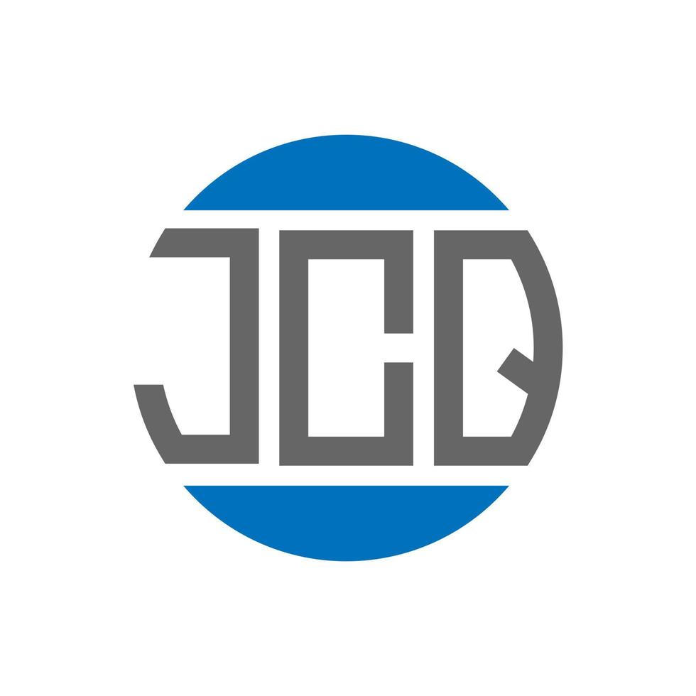 design do logotipo da letra jcq em fundo branco. conceito de logotipo de círculo de iniciais criativas jcq. design de letras jcq. vetor