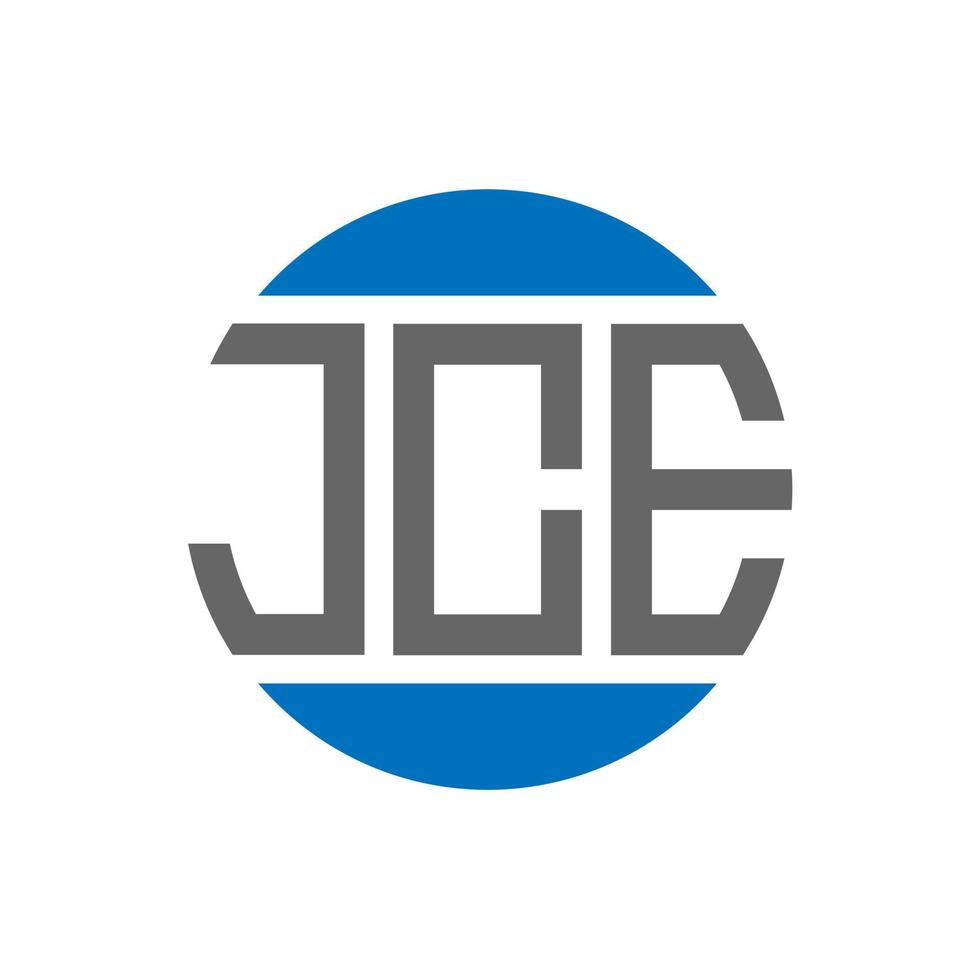 design do logotipo da carta jce em fundo branco. conceito de logotipo de círculo de iniciais criativas jce. design de letras jce. vetor