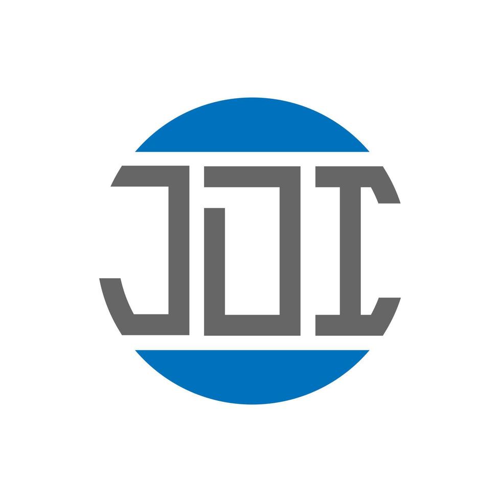 design do logotipo da letra jdi em fundo branco. conceito de logotipo de círculo de iniciais criativas jdi. design de letras jdi. vetor