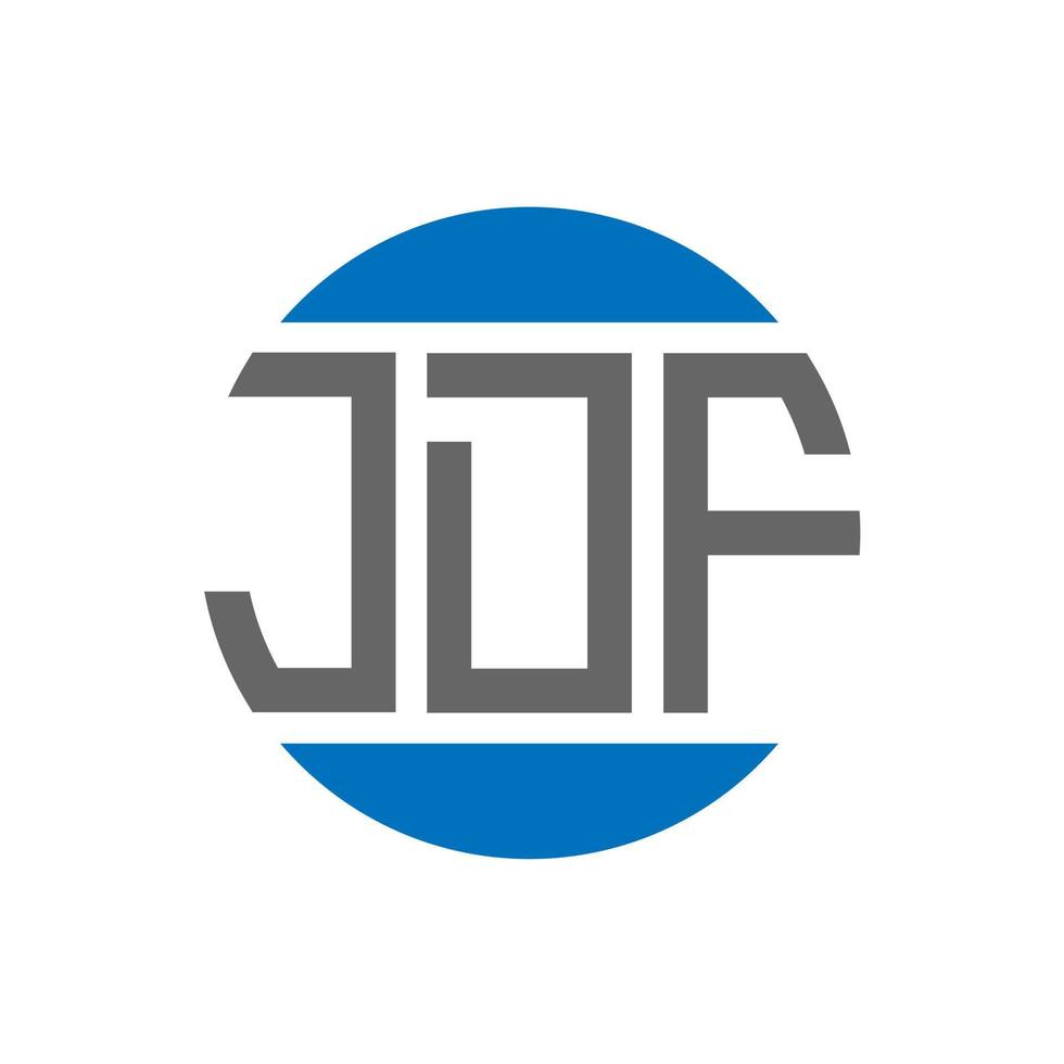 design de logotipo de carta jdf em fundo branco. conceito de logotipo de círculo de iniciais criativas jdf. design de letras jdf. vetor