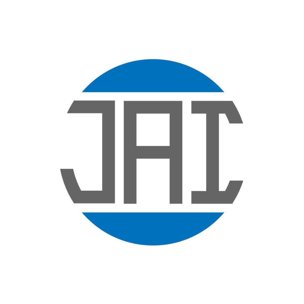 design do logotipo da carta jai em fundo branco. conceito de logotipo de círculo de iniciais criativas jai. design de letras jai. vetor