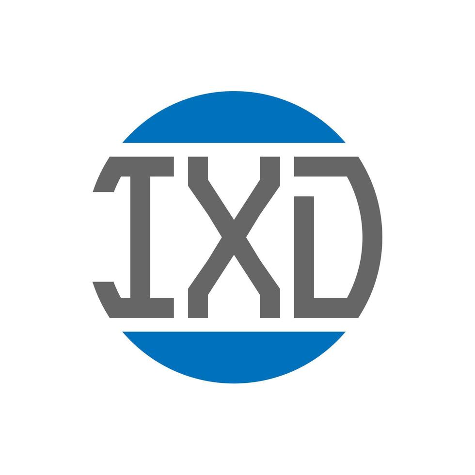 design de logotipo de letra ixd em fundo branco. conceito de logotipo de círculo de iniciais criativas ixd. design de letras ixd. vetor