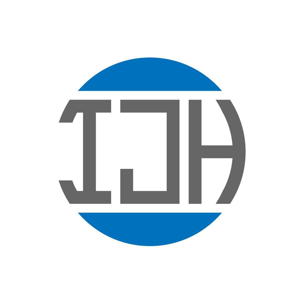 design de logotipo de carta ijh em fundo branco. conceito de logotipo de círculo de iniciais criativas ijh. design de letras ijh. vetor