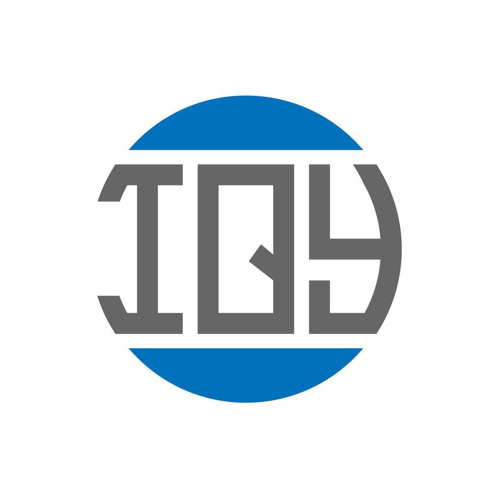 design de logotipo de carta iqy em fundo branco. as iniciais criativas iqy circundam o conceito de logotipo. design de letras iqy. vetor