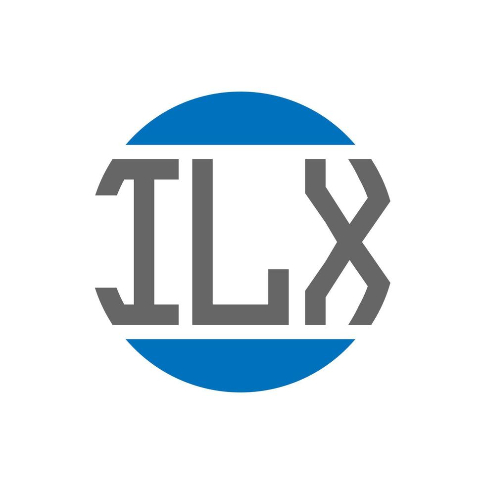design de logotipo de carta ilx em fundo branco. conceito de logotipo de círculo de iniciais criativas ilx. design de letras ilx. vetor