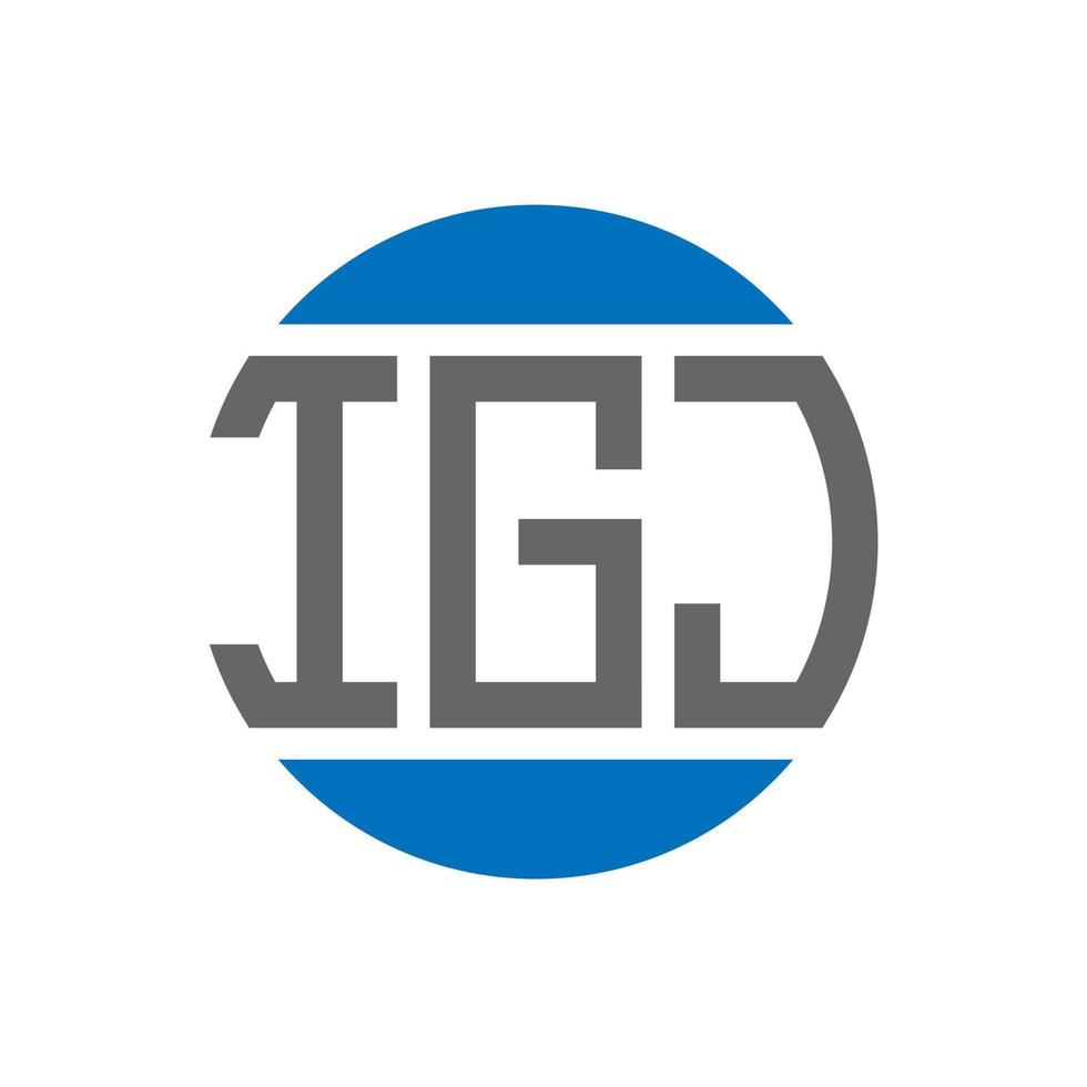 design de logotipo de carta igj em fundo branco. Conceito de logotipo de círculo de iniciais criativas igj. design de letras igj. vetor